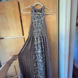 Elegant Black and White Patterned Dress